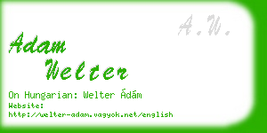 adam welter business card