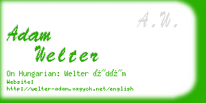 adam welter business card